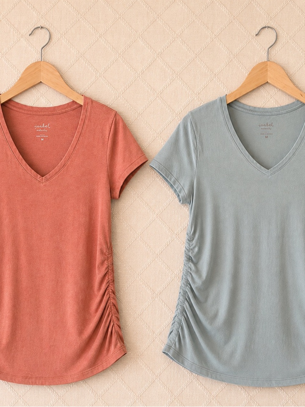 Isabel Maternity by Ingrid & Isabel Ruched V-Neck Tops L – 2 Pack